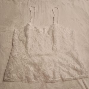 Vintage Made In The USA Jenelle Of California White Lace Camisole Top